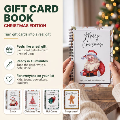 Christmas Gift Card Book: feels like a real gift, ready in 10 minutes, for everyone on your list